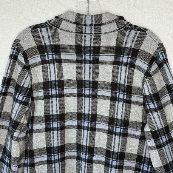 Tahari Sweater Blazer Women’s XL Multicolor Gray Plaid Business Casual Office - Picture 11 of 16